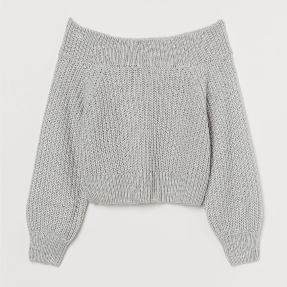 NWOT. H&M: Off-the-Shoulder Sweater